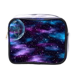 Background Space Planet Explosion Mini Toiletries Bag (one Side) by Nexatart