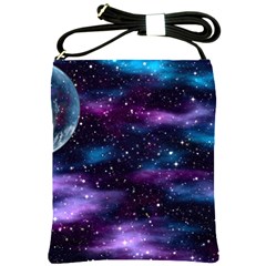 Background Space Planet Explosion Shoulder Sling Bag by Nexatart