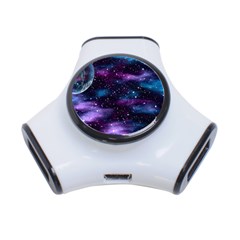 Background Space Planet Explosion 3-port Usb Hub by Nexatart