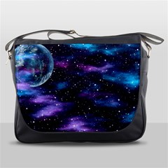 Background Space Planet Explosion Messenger Bag by Nexatart