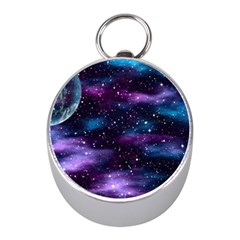 Background Space Planet Explosion Mini Silver Compasses by Nexatart