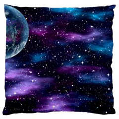 Background Space Planet Explosion Large Flano Cushion Case (two Sides) by Nexatart