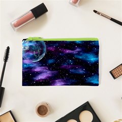 Background Space Planet Explosion Cosmetic Bag (xs) by Nexatart