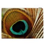 Feather Peacock Feather Peacock Cosmetic Bag (XXL) Back