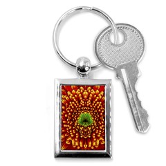 Flower Dahlia Red Petals Color Key Chain (rectangle) by Nexatart