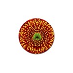 Flower Dahlia Red Petals Color Golf Ball Marker Front