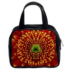 Flower Dahlia Red Petals Color Classic Handbag (two Sides) by Nexatart