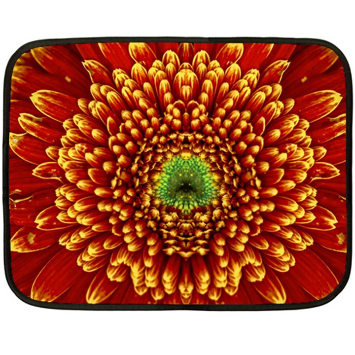 Flower Dahlia Red Petals Color Fleece Blanket (Mini)