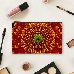 Flower Dahlia Red Petals Color Cosmetic Bag (medium) by Nexatart