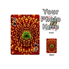 Flower Dahlia Red Petals Color Playing Cards Double Sided (mini) by Nexatart