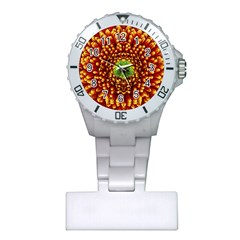 Flower Dahlia Red Petals Color Plastic Nurses Watch by Nexatart