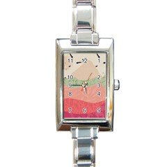 Blush Pink Landscape Rectangle Italian Charm Watch by charliecreates