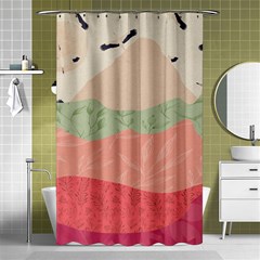 Blush Pink Landscape Shower Curtain 48  X 72  (small)  by charliecreates