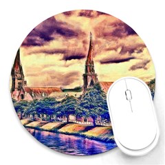 Castle Fortress Landmark Historical Round Mousepads by Nexatart