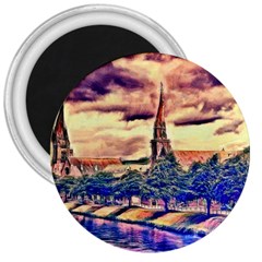 Castle Fortress Landmark Historical 3  Magnets by Nexatart