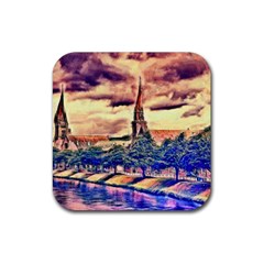 Castle Fortress Landmark Historical Rubber Coaster (square)  by Nexatart