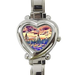 Castle Fortress Landmark Historical Heart Italian Charm Watch