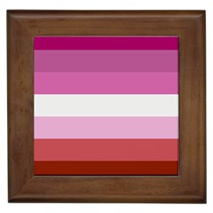 Lesbian Pride Flag Framed Tiles