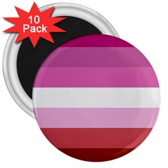 Lesbian Pride Flag 3  Magnets (10 Pack) 