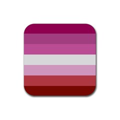 Lesbian Pride Flag Rubber Coaster (square)  by lgbtnation