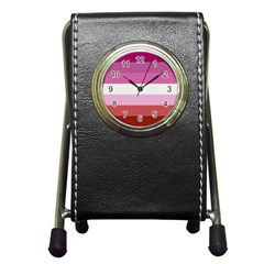 Lesbian Pride Flag Pen Holder Desk Clock by lgbtnation