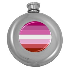 Lesbian Pride Flag Round Hip Flask (5 Oz) by lgbtnation