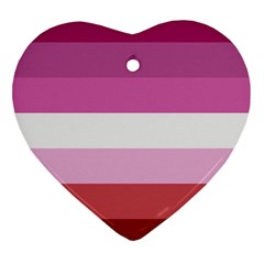 Lesbian Pride Flag Heart Ornament (two Sides) by lgbtnation