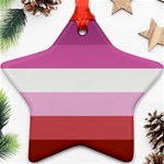 Lesbian Pride Flag Star Ornament (Two Sides) Front