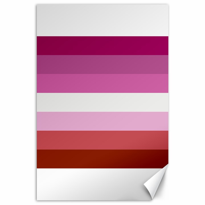 Lesbian Pride Flag Canvas 24  x 36 