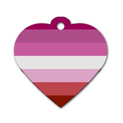 Lesbian Pride Flag Dog Tag Heart (one Side)