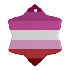 Lesbian Pride Flag Snowflake Ornament (two Sides)