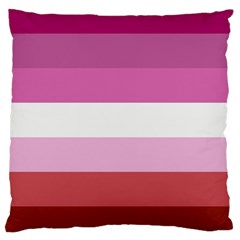 Lesbian Pride Flag Large Cushion Case (one Side) by lgbtnation