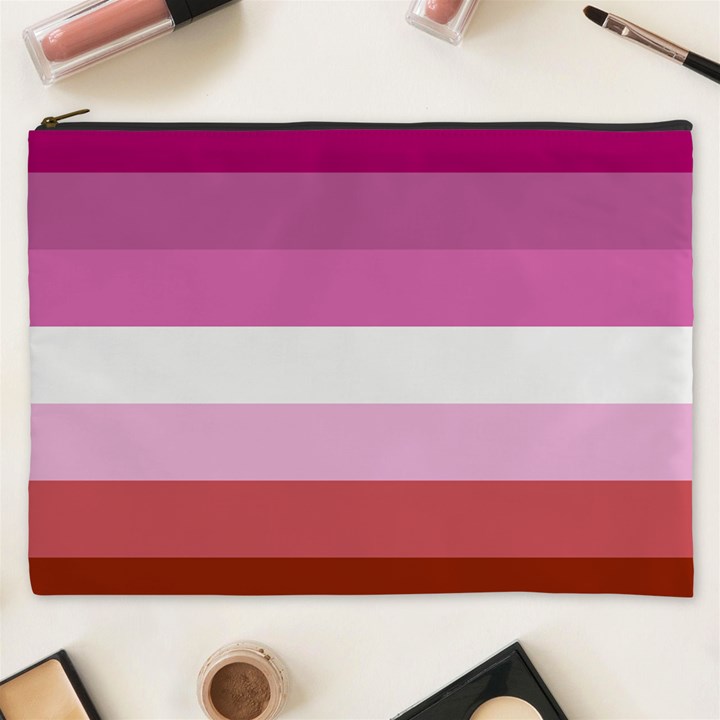 Lesbian Pride Flag Cosmetic Bag (XXXL)