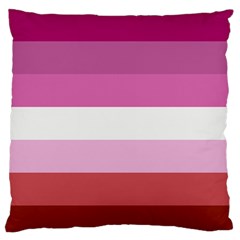 Lesbian Pride Flag Large Flano Cushion Case (one Side)