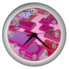 Render 3d Rendering Design Space Wall Clock (silver) by Pakrebo