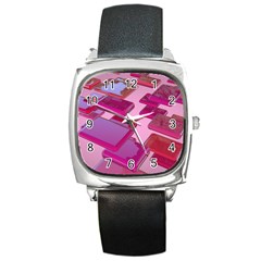 Render 3d Rendering Design Space Square Metal Watch by Pakrebo