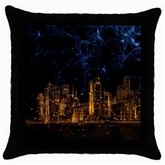 Architecture Buildings City Throw Pillow Case (black) by Pakrebo