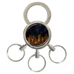 Architecture Buildings City 3-ring Key Chain by Pakrebo