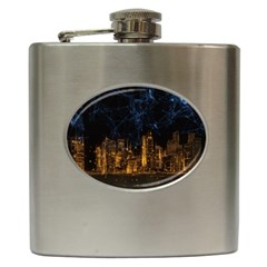 Architecture Buildings City Hip Flask (6 Oz) by Pakrebo