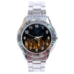 Architecture Buildings City Stainless Steel Analogue Watch by Pakrebo