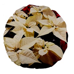 Christmas Poinsettia Decoration Large 18  Premium Flano Round Cushions by Pakrebo