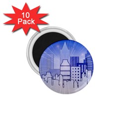 City Architecture Building Skyline 1 75  Magnets (10 Pack)  by Pakrebo