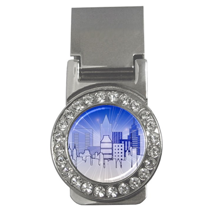 City Architecture Building Skyline Money Clips (CZ) 