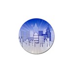 City Architecture Building Skyline Golf Ball Marker Front