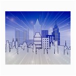 City Architecture Building Skyline Small Glasses Cloth Front