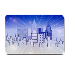 City Architecture Building Skyline Small Doormat  by Pakrebo