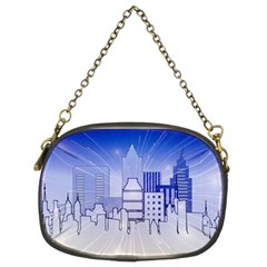 City Architecture Building Skyline Chain Purse (two Sides) by Pakrebo