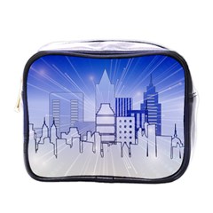 City Architecture Building Skyline Mini Toiletries Bag (one Side) by Pakrebo