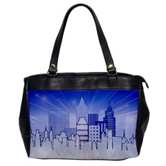 City Architecture Building Skyline Oversize Office Handbag by Pakrebo