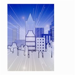 City Architecture Building Skyline Small Garden Flag (two Sides) by Pakrebo